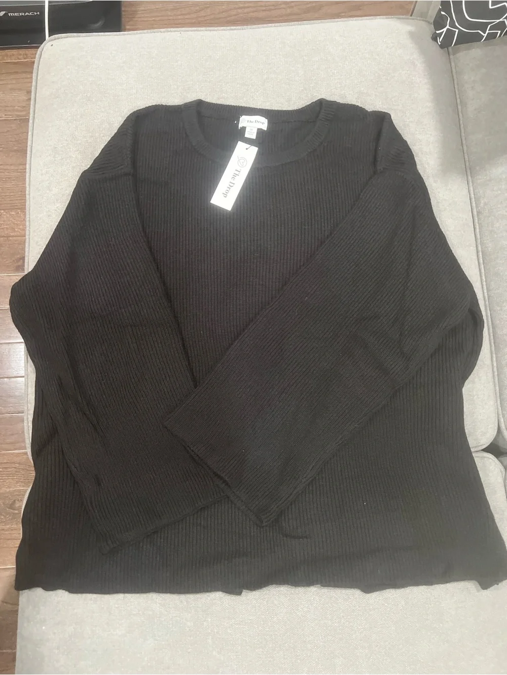 Women’s Black Ribbed Knit Matching Set - Picture 2 of 4